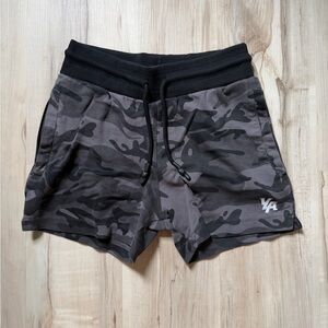 YoungLA Black & Gray Cuffed Waist Shorts